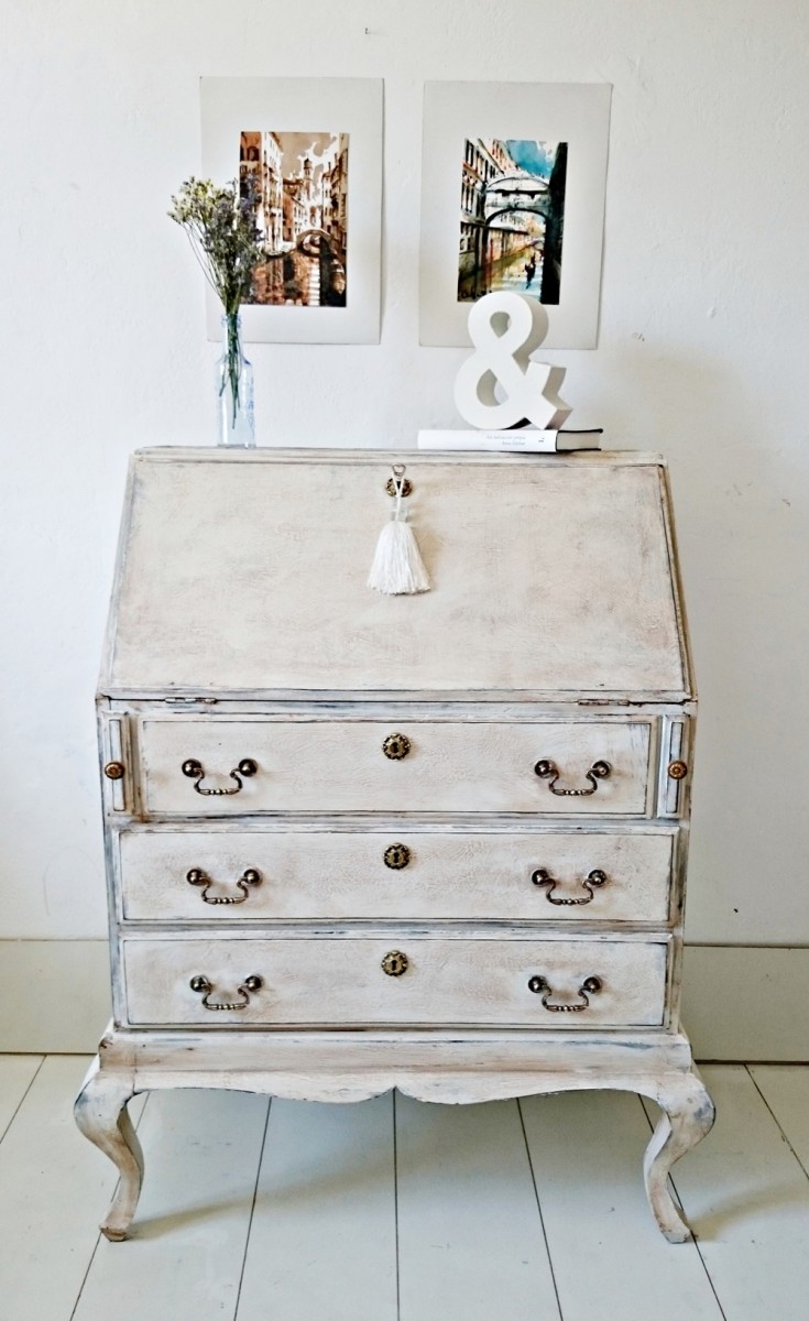 cómo convertir un buró antiguo para que tenga aire gustaviano | Tienda