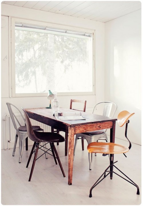 39 ideas para combinar diferentes estilos de sillas en el comedor ... 39 ideas para combinar diferentes estilos de sillas en el comedor ...