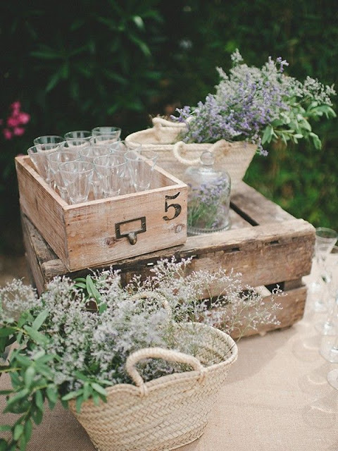 16 ideas para decorar con cestas una boda