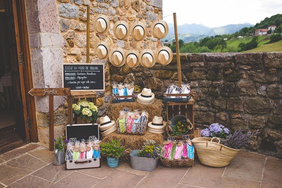 16 ideas para decorar con cestas una boda