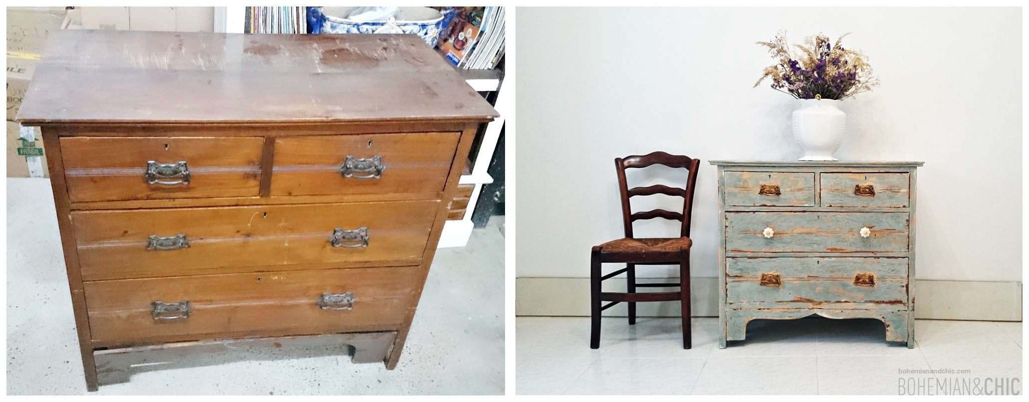Egoísmo salón tocino Muebles vintage: 20 antes y después para sorprenderte 
