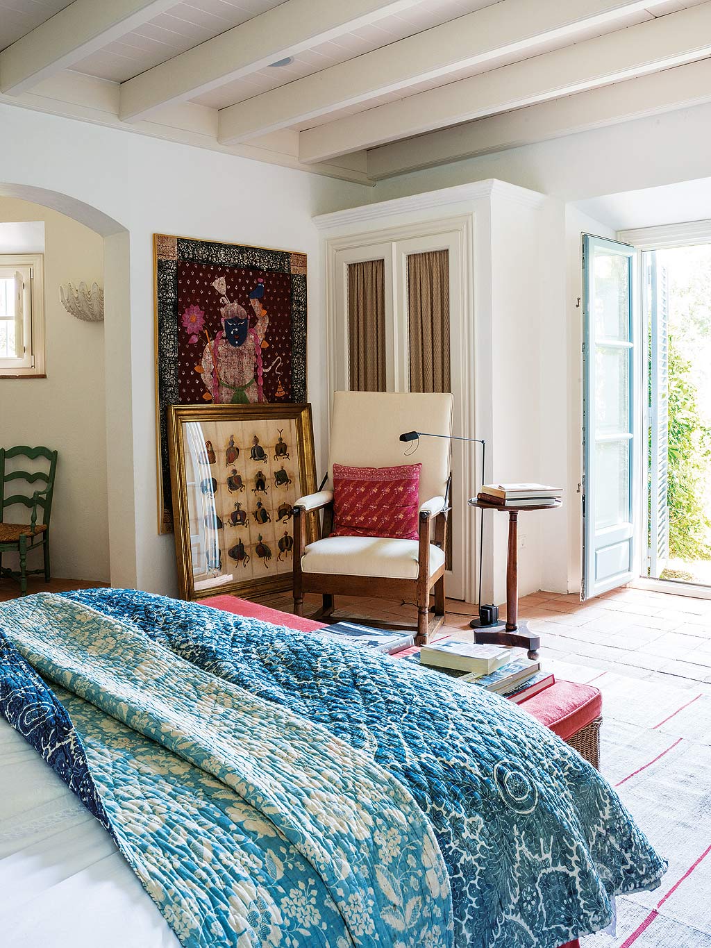 Una casa que combina los estilos bohemio y rústico chic