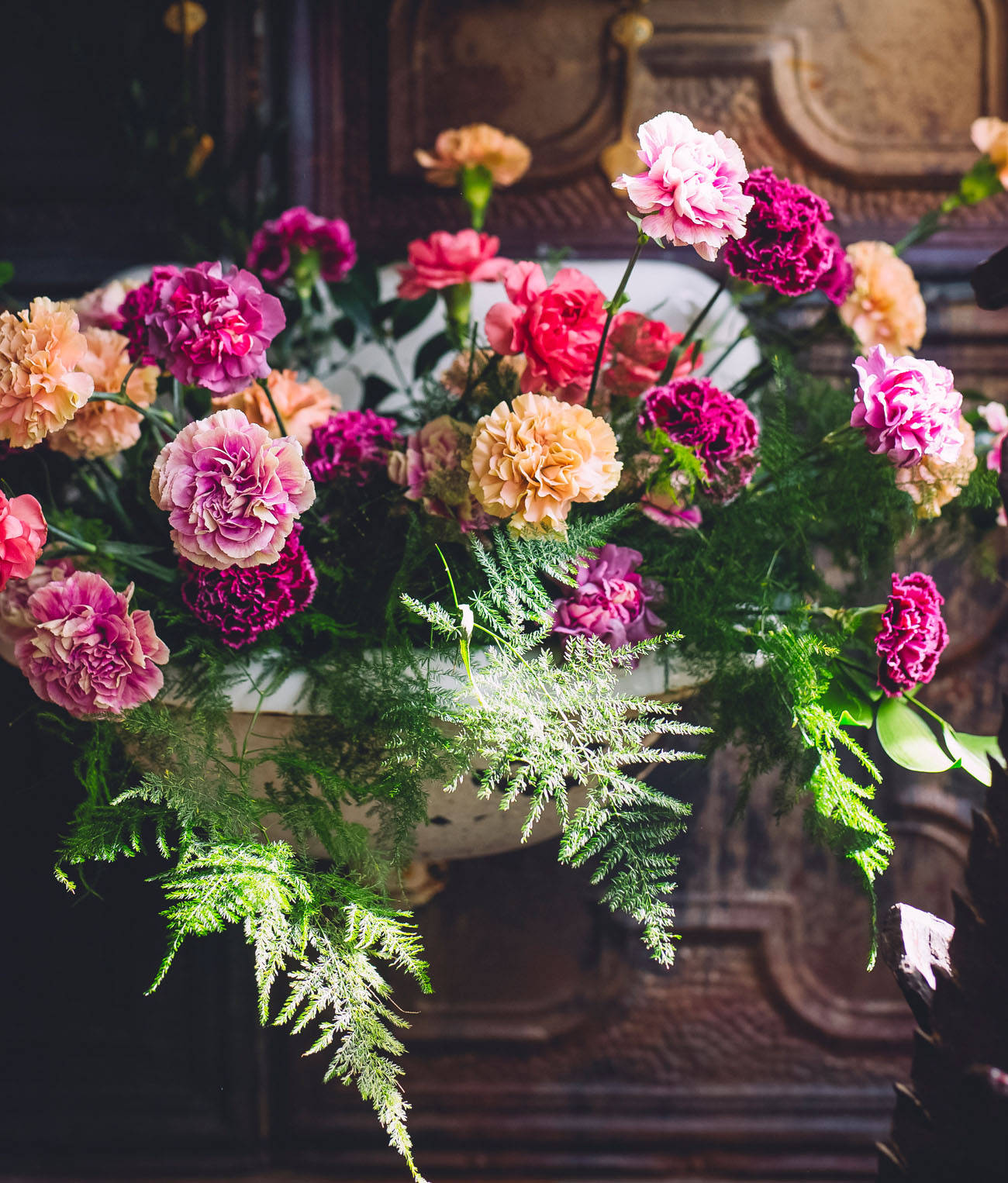 decorar una boda con claveles