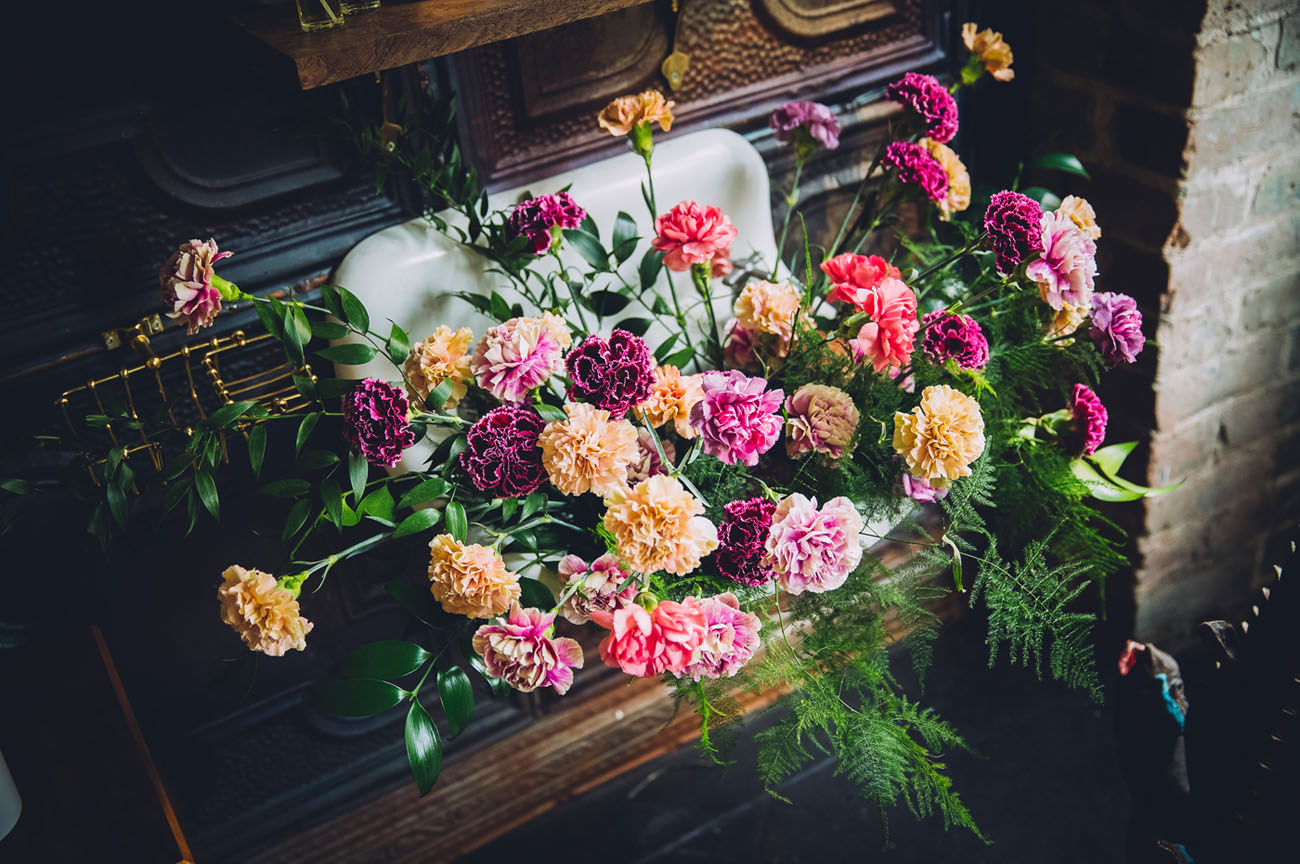 decorar una boda con claveles