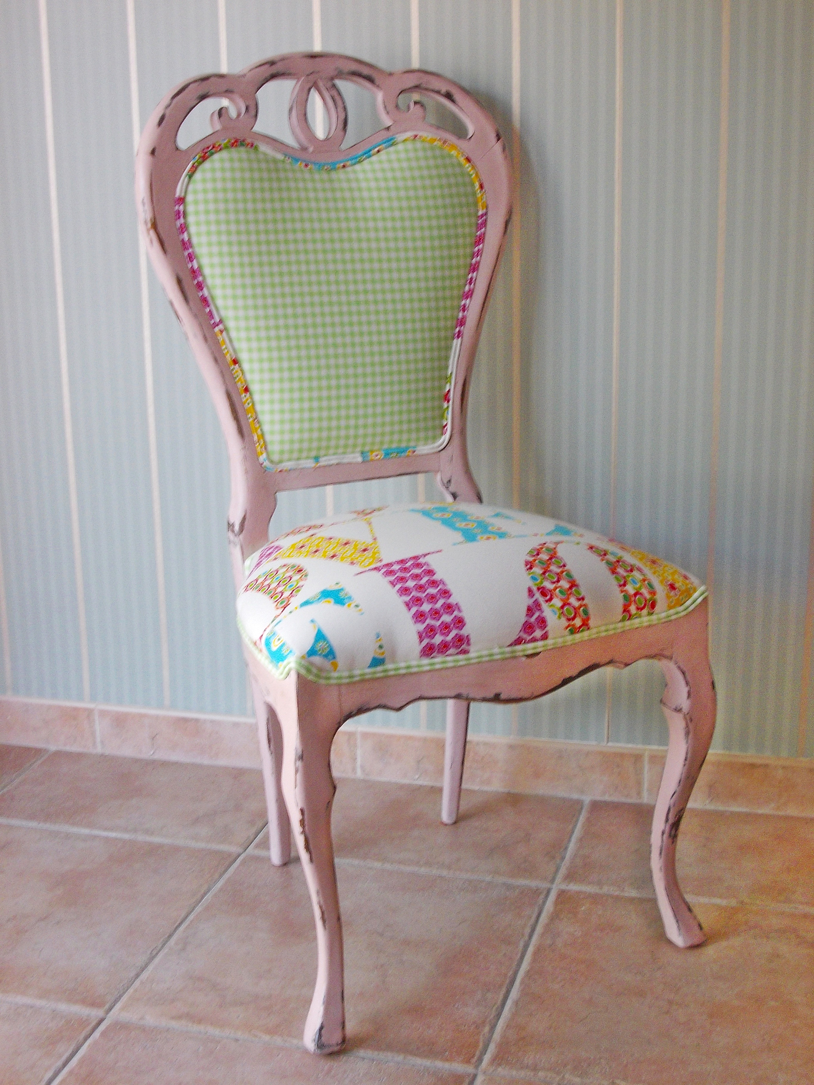 silla vintage en rosa/pink vintage chair | Bohemian and Chic