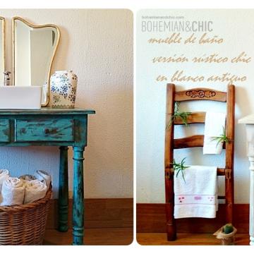 Mueble baño rústico