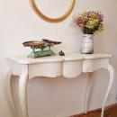 consola shabby chic en blanco decapado