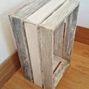 caja de madera de tonos decapados