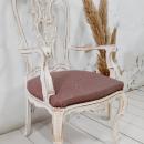 sillón antiguo tallado en blanco decapado