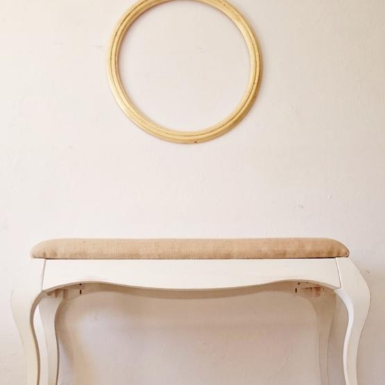banqueta shabby chic blanco decapado