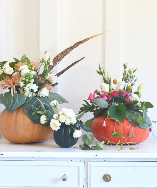 Hacer centros de mesa con calabazas