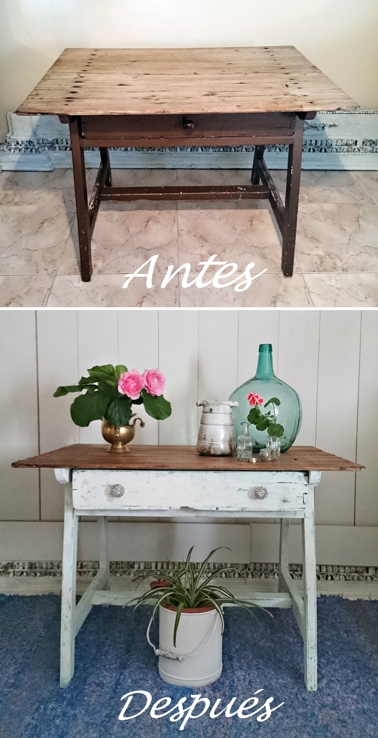 Antes y después de una mesa