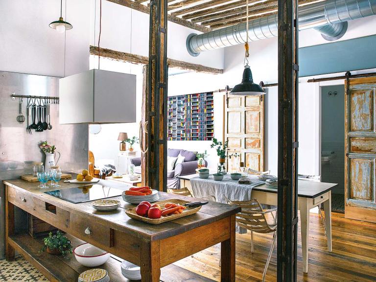 Un apartamento con sabor bohemio en centro de Madrid 