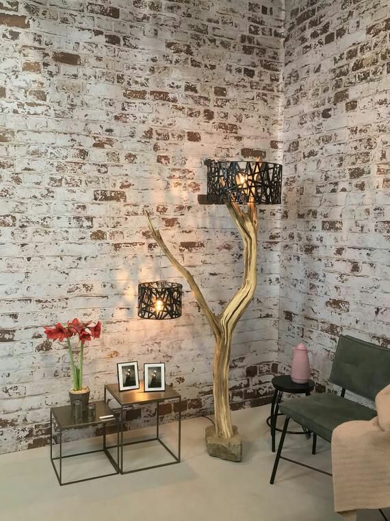 Belleza natural lámparas artesanales de madera olivo