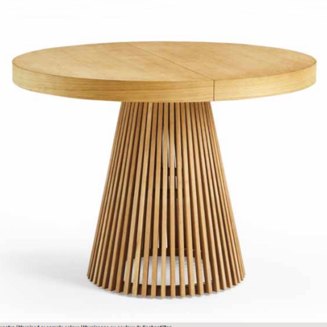 Mesa de comedor redonda pata palillería