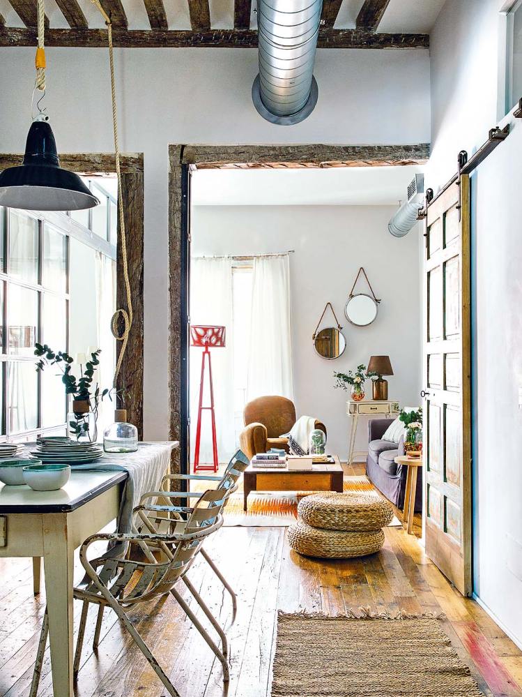 Un apartamento con sabor bohemio en centro de Madrid 