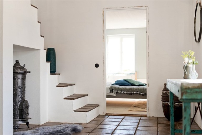 Una casa de estilo bohemio con toques vintage en Suecia