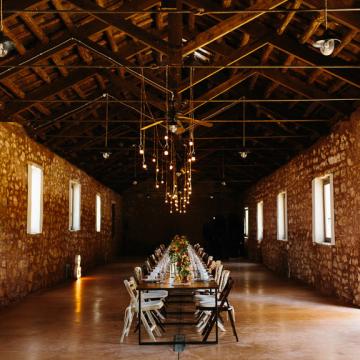 Boda romántica con toque rústico