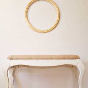 banqueta shabby chic blanco decapado