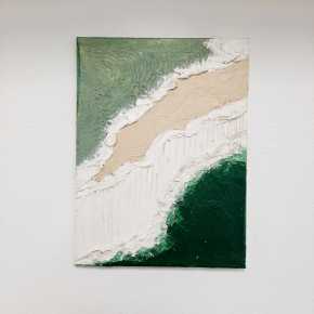 cuadro texturas en tonos verdes