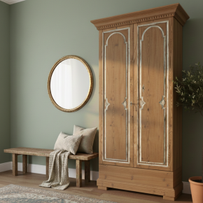 Armario creado con puertas antiguas talladas