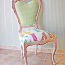 silla vintage en rosa