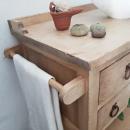 mueble baño rústico  madera natural