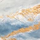 cuadro texturas  en azules y oro