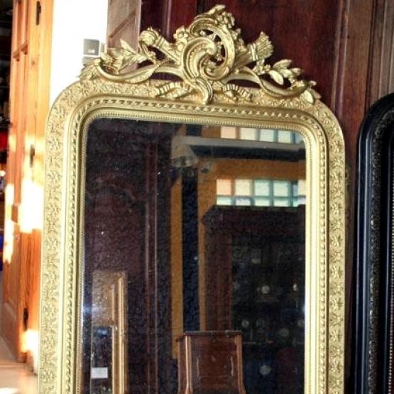 Antiguo espejo dorado francés