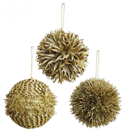 bolas de navidad doradas