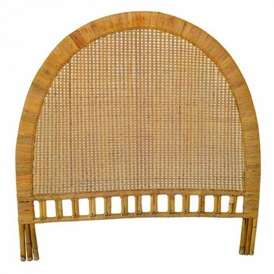 Cabecero realizado de junco para cama grande de 150 cm