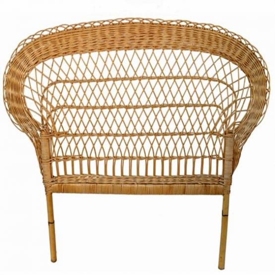 Cabecero de mimbre para cama grande de 135 cm